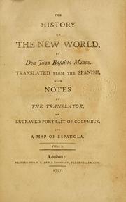 Cover of: The history of the New World by Juan Bautista Muñoz