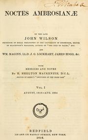 Noctes ambrosianae by Wilson, John