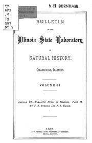Cover of: Parasitic fungi of Illinois ... | Thomas J. Burrill