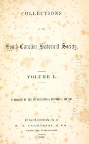 Cover of: Collections of the South Carolina Historical Society