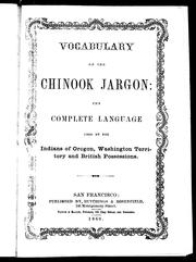 Vocabulary of the Chinook jargon