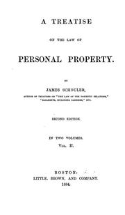Cover of: A treatise on the law of personal property