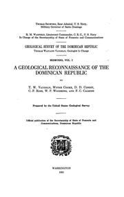 Cover of: A geological reconnaissance of the Dominican republic by Thomas Wayland Vaughan