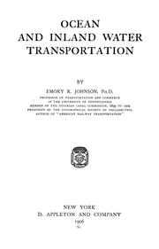 Cover of: Ocean and inland water transportation.