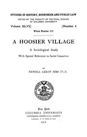 A Hoosier village by Newell LeRoy Sims