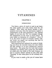 Cover of: Vitamines, essential food factors by Benjamin Harrow