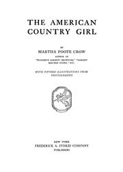 Cover of: The American country girl