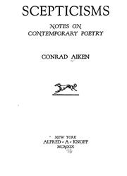 Cover of: Scepticisms by Conrad Aiken