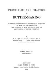Cover of: Principles and practice of butter-making by George Lewis McKay