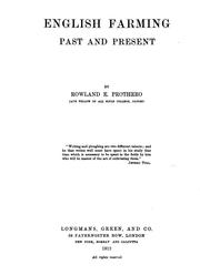 Cover of: English farming, past and present by Rowland Edmund Prothero Ernle