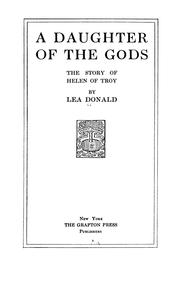 Cover of: A daughter of the gods by Lea Donald