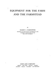 Cover of: Equipment for the farm and the farmstead