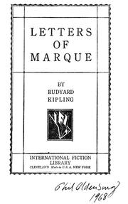 Cover of: Letters of marque by Rudyard Kipling