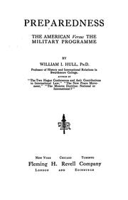 Cover of: Preparedness by William Isaac Hull