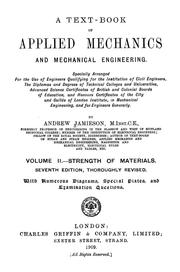 Cover of: A text-book of applied mechanics and mechanical engineering 