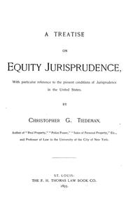 Cover of: A treatise on equity jurisprudence by Christopher Gustavus Tiedeman