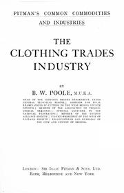 Cover of: The clothing trades industry by B. W. Poole, B. W. Poole