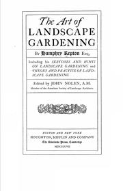 Cover of: The art of landscape gardening