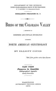 Cover of: Birds of the Colorado Valley by Elliott Coues