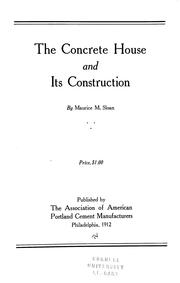 Cover of: The concrete house and its construction