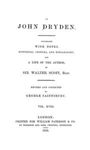 Cover of: The works of John Dryden. by John Dryden