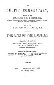 Cover of: The pulpit commentary by edited by the Very Rev. H. D. M. Spence ... and by the Rev. Joseph S. Exell.