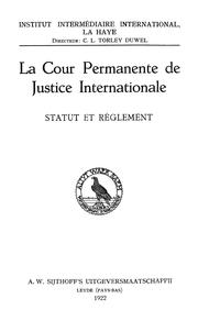 Cover of: The Permanent Court of International Justice: statute and rules.