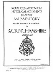 Cover of: An inventory of the historical monuments in Buckinghamshire..