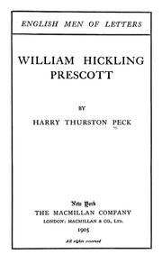 Cover of: William Hickling Prescott.