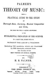 Cover of: Palmer's theory of music by H. R. Palmer
