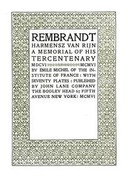 Cover of: Rembrandt Harmensz van Rijn by Emile Michel