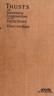 Cover of: Trusts by Ernst von Halle