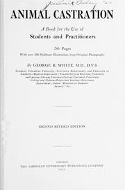 Cover of: Animal castration by White, George R.