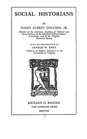 Cover of: Social historians by Harry Aubrey Toulmin