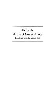 Cover of: Extracts from Adam's diary by Mark Twain