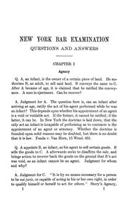 Cover of: New York bar examination questions and answers by Joseph Jacobs