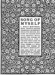 Cover of: Song of myself ...