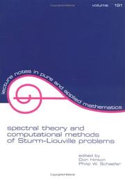 Cover of: Spectral theory and computational methods of Sturm-Liouville problems