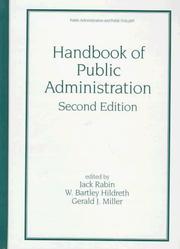 Cover of: Handbook of public administration by edited by Jack Rabin, W. Bartley Hildreth, Gerald J. Miller.