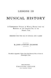 Lessons in musical history by John Comfort Fillmore