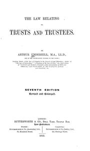 Cover of: law relating to trusts and trustees.
