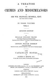 Cover of: A treatise on crimes and misdemeanors by Russell, William Oldnall Sir