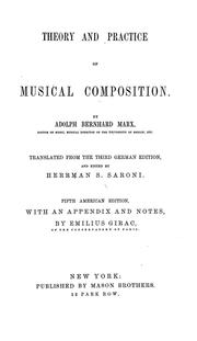 Cover of: Theory and practice of musical composition.