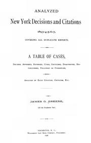 Cover of: Analyzed New York decisions and citations.: 1893-4-5-6-7, covering all duplicate reports.