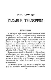 Cover of: The law of taxable transfers, state of New York: being article X of chapter 908, laws of 1896, known as the Tax law and as chapter XXIV of the general laws, as amended