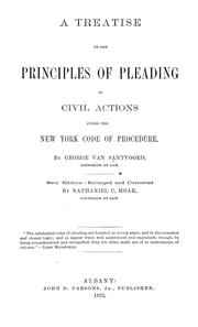 Cover of: treatise on the principles of pleading in civil actions under the New York code of procedure