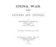 Cover of: China war, 1860: letters and journal
