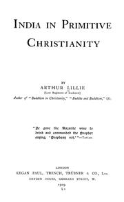 India in primitive Christianity by Lillie, Arthur