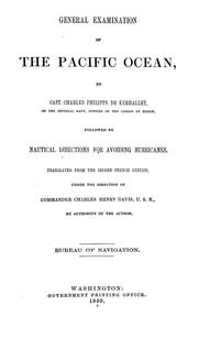 Cover of: General examination of the Pacific Ocean