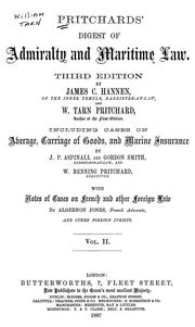 Cover of: Pritchards' Digest of admiralty and maritime law.